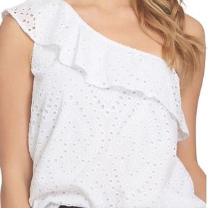 1. State | One Shoulder Eyelet Top